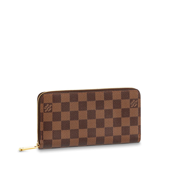 LV Leather Checkers Wallet for Men